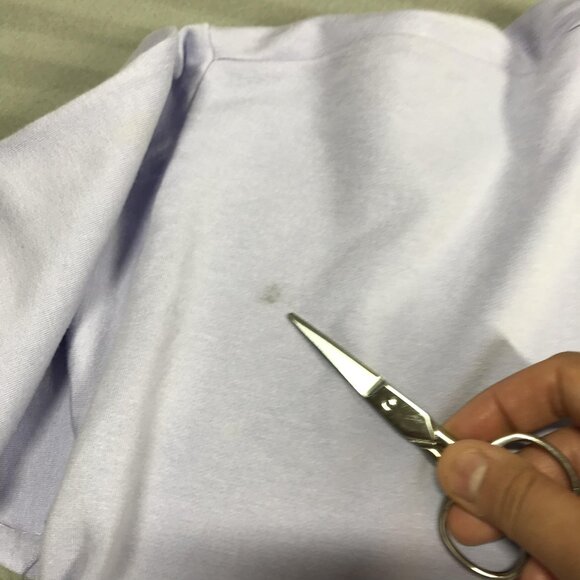 Eileen Fisher Shirt Womens Large Lavender Long Sleeve Stretch Crewneck Boxy Top - Picture 8 of 8